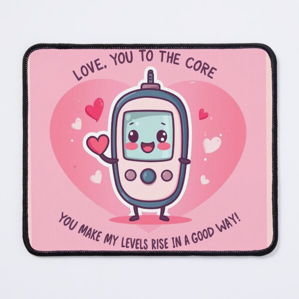 Item preview, Diabetes Humor Valentine – Levels of Love designed and sold by PixelNest-Haven.