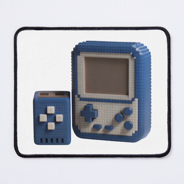 Item preview, Blue and white pixelated handheld video game console and controller designed and sold by Creative88Art.
