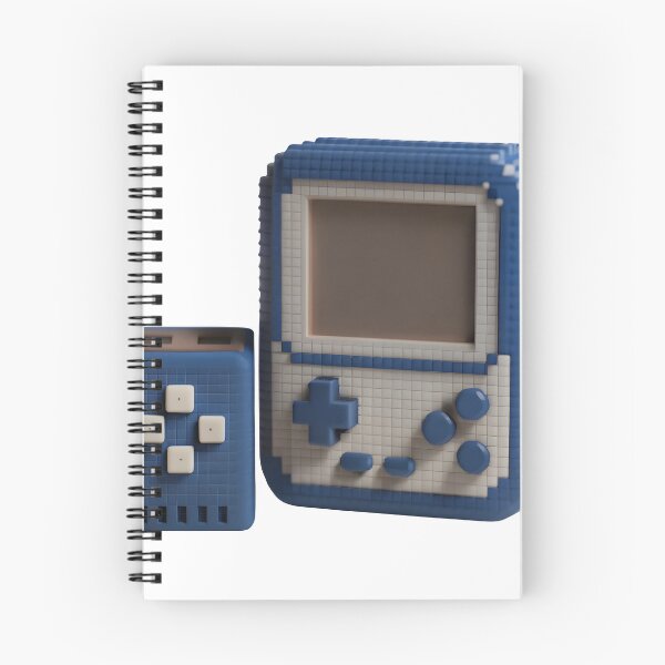 Item preview, Blue and white pixelated handheld video game console and controller designed and sold by Creative88Art.