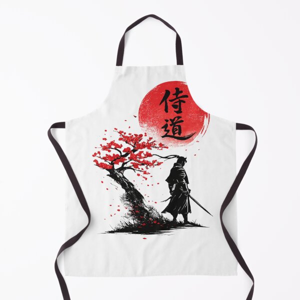 Item preview, Samurai Silhouette with Red Sakura and Sun designed and sold by InnerOutDesigns.