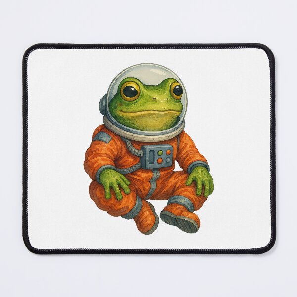 Item preview, Space Explorer Frog in Orange Suit designed and sold by chromatalove.