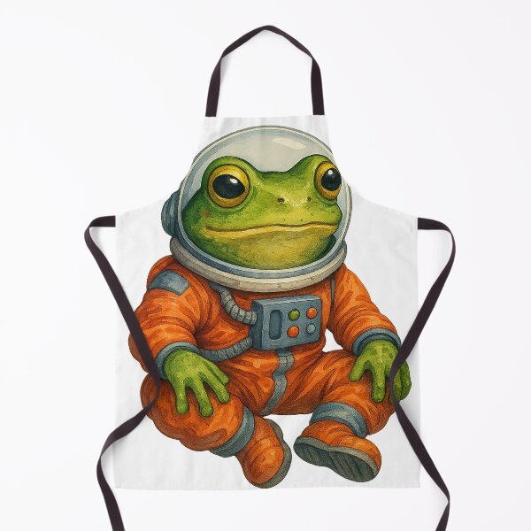 Item preview, Space Explorer Frog in Orange Suit designed and sold by chromatalove.