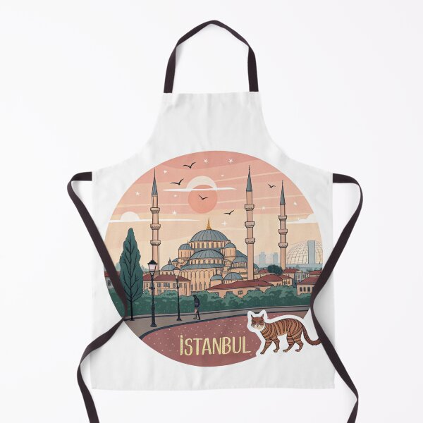 Item preview, Vintage Istanbul Sunset - Mosque and Street Cat Art designed and sold by asliberry.