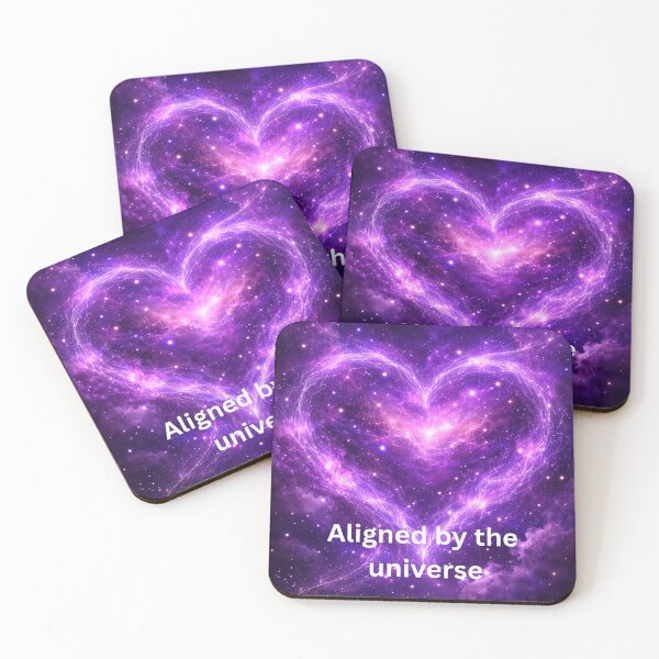 Item preview, Aligned by the Universe – Cosmic Love Quote Art designed and sold by MysticPurpleHue.