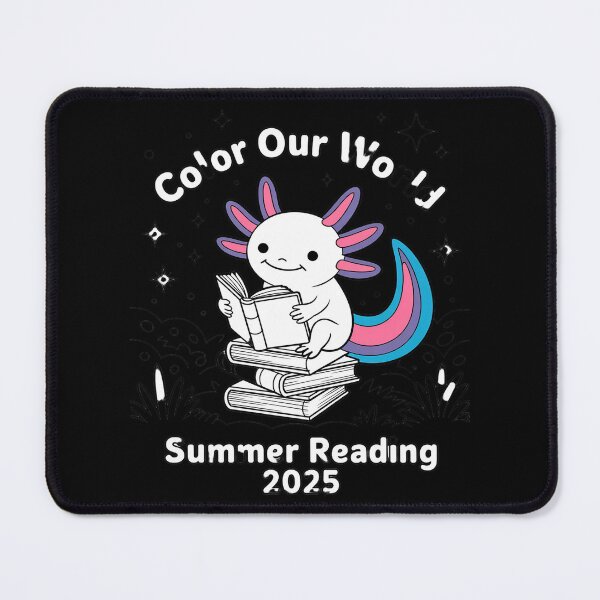 Artikelvorschau, Sommerleseprogramm „Color Our World“ 2025: Niedlicher Axolotl entworfen und verkauft von MarryIsMonth.