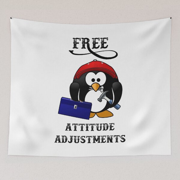 Item preview, Funny Construction Penguin - Free Attitude Adjustments designed and sold by Oaks Creations.
