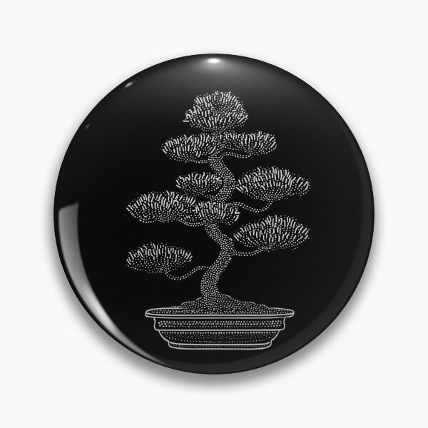 Item preview, Japanese Pine Bonsai Zen Minimalist Dot Art designed and sold by ConcienciaEco.