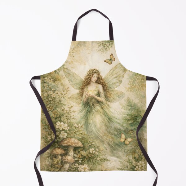 Item preview, Whimsical Fairycore Garden – Green woodland Fairy Fantasy Art designed and sold by patterncrow.