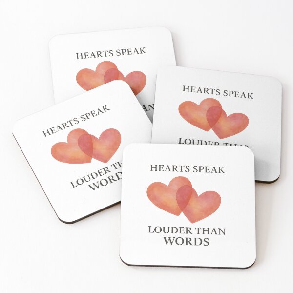 Item preview, Hearts Speak Louder Than Words – Romantic Heart Valentine Design designed and sold by SVALANART.