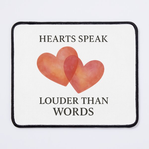 Item preview, Hearts Speak Louder Than Words – Romantic Heart Valentine Design designed and sold by SVALANART.