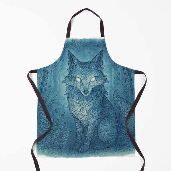 Item preview, Ghostly Forest Fox with Glowing Eyes designed and sold by chromatalove.
