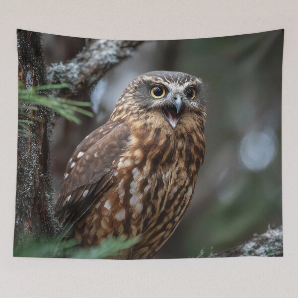 Item preview, The Enigmatic Morepork Owl Sings designed and sold by Brendon987.