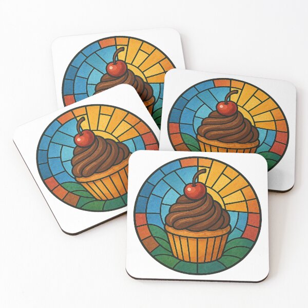 Item preview, Chocolate Cupcake Stained Glass Art designed and sold by chromatalove.
