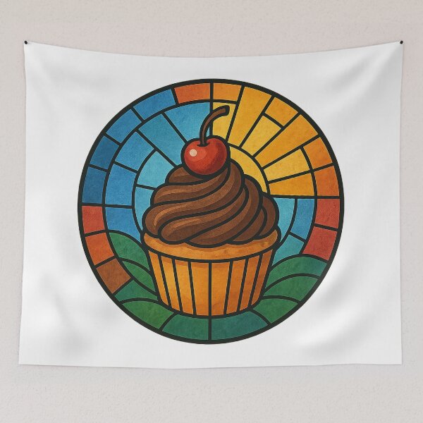 Item preview, Chocolate Cupcake Stained Glass Art designed and sold by chromatalove.