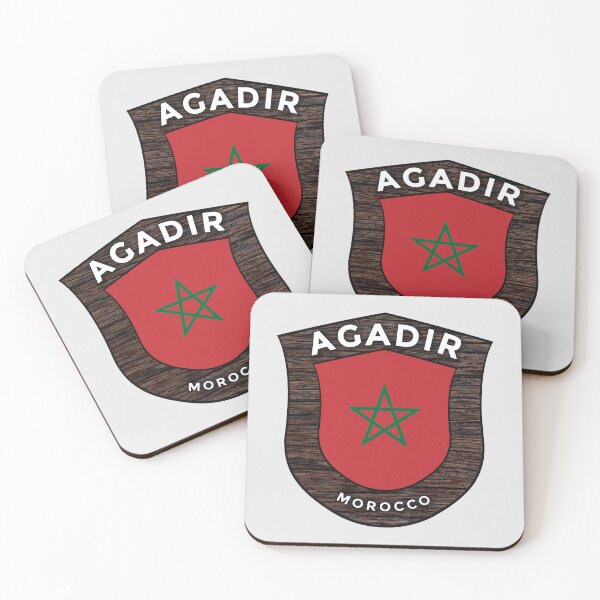 Item preview, Agadir Morocco | Flag Shield Travel Emblem designed and sold by World Designs.