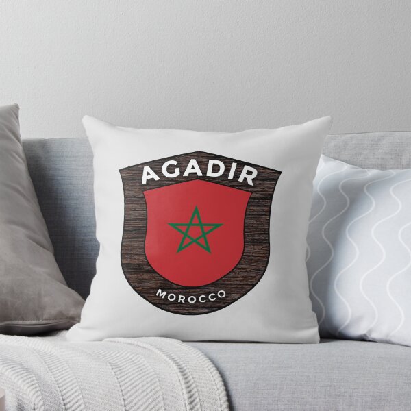 Artikelvorschau, Agadir, Marokko | Flaggenschild, Reiseemblem entworfen und verkauft von World Designs.