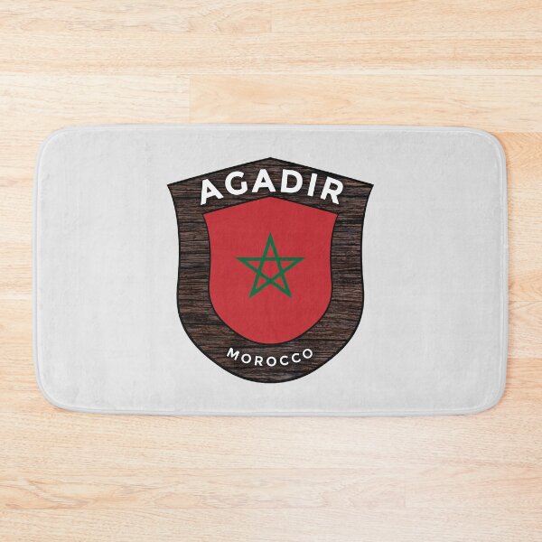Item preview, Agadir Morocco | Flag Shield Travel Emblem designed and sold by World Designs.