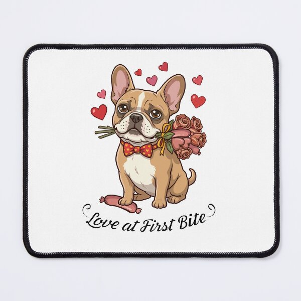 Item preview, Funny Valentine's Day French Bulldog with Sausage Bouquet. designed and sold by KojourinArt.
