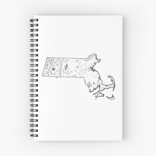 Item preview, Massachusetts Illustrated Map – Hand-Drawn Rivers & Nature Adventure Sketch  designed and sold by Paper Drip.