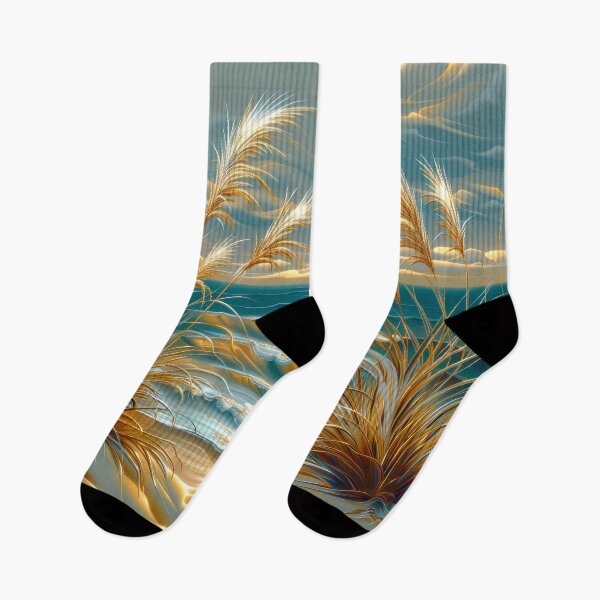 Item preview, Sea Oats at Sunset by the Ocean – Coastal Nature Art designed and sold by MargaretWiktor.