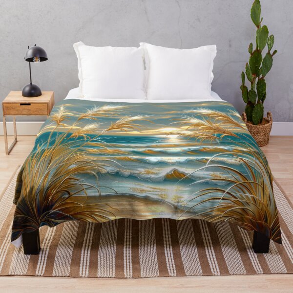 Item preview, Sea Oats at Sunset by the Ocean – Coastal Nature Art designed and sold by MargaretWiktor.