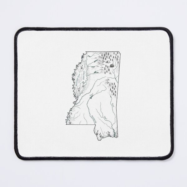 Item preview, Mississippi Illustrated Map – Hand-Drawn Rivers & Nature Adventure Sketch designed and sold by Paper Drip.