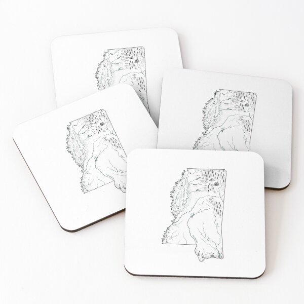 Item preview, Mississippi  Illustrated Map – Hand-Drawn Rivers & Nature Adventure Sketch  designed and sold by Paper Drip.