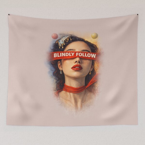 Item preview, Blindly Follow. Blindfolded woman  designed and sold by Natart1004.