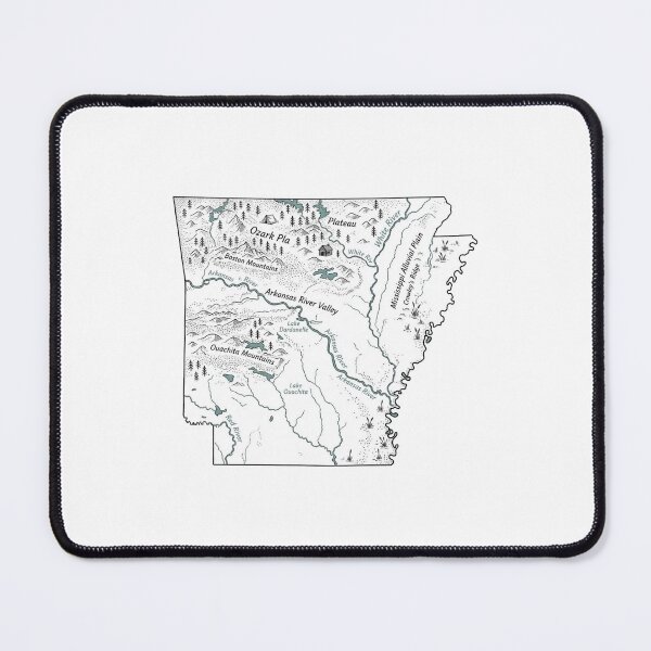 Item preview, Arkansas Illustrated Map – Hand-Drawn Rivers & Nature Adventure Sketch designed and sold by Paper Drip.