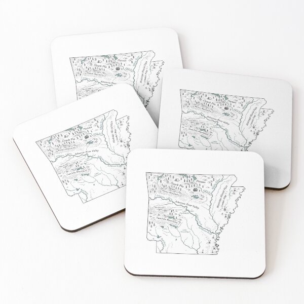 Item preview, Arkansas Illustrated Map – Hand-Drawn Rivers & Nature Adventure Sketch  designed and sold by Paper Drip.