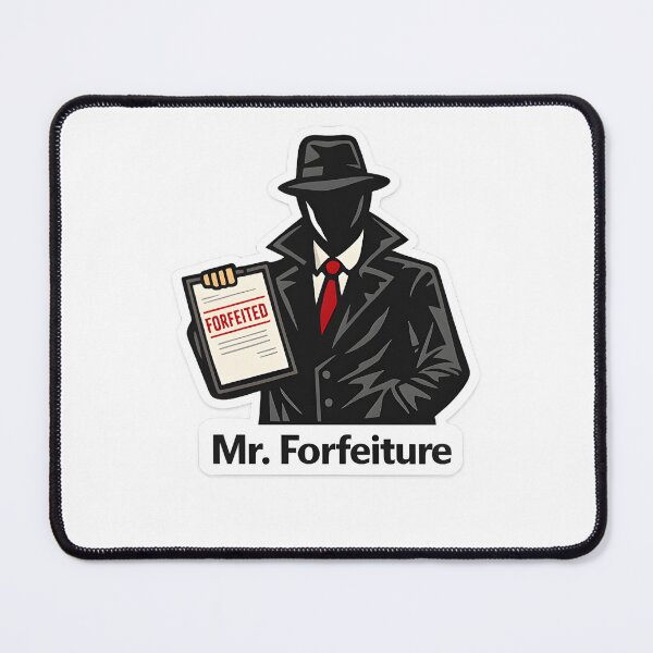 Item preview, Mr. Forfeiture – Auditor Inside Joke Sticker designed and sold by Signal Press.