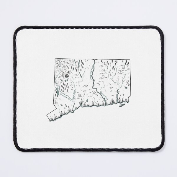 Item preview, Connecticut Illustrated Map – Hand-Drawn Rivers & Nature Adventure Sketch designed and sold by Paper Drip.