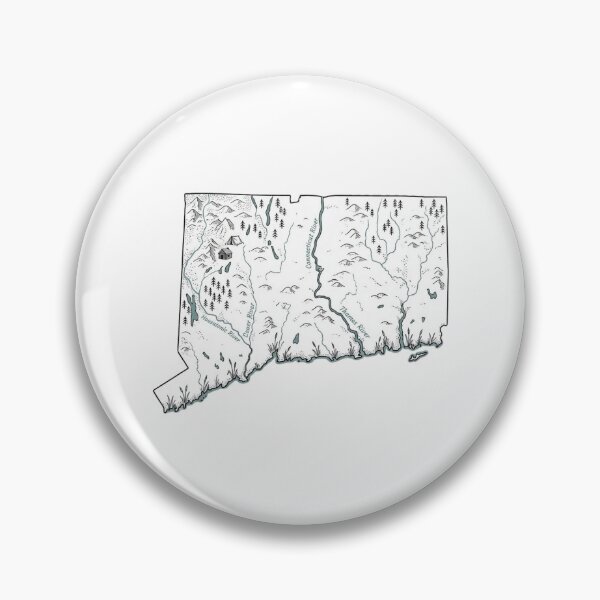 Item preview, Connecticut Illustrated Map – Hand-Drawn Rivers & Nature Adventure Sketch designed and sold by Paper Drip.