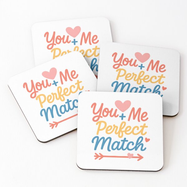 Item preview, You + Me = Perfect Match – Romantic Valentine Couple Quote designed and sold by SVALANART.