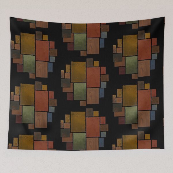 Item preview, Modern Abstract Geometric Wall Art – Bold Color Block Composition designed and sold by Psycho-Crazy.