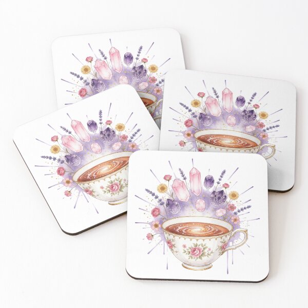 Item preview, Celestial Tea & Crystals | Ethereal Watercolor Splash Art designed and sold by Thaliandra.