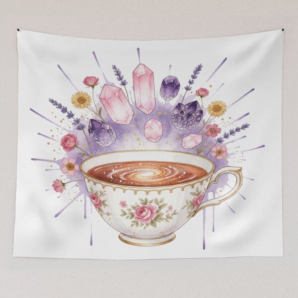 Item preview, Celestial Tea & Crystals | Ethereal Watercolor Splash Art designed and sold by Thaliandra.