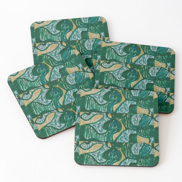 Item preview, Green Doodle Four designed and sold by DancingCreek.