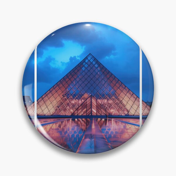 Item preview, Louvre Pyramid – Night Architectural Triptych designed and sold by SkylineVistas Designs.