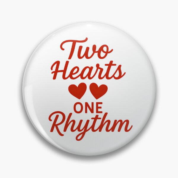 Item preview, Two Hearts One Rhythm – Romantic Valentine Couple Quote designed and sold by SVALANART.