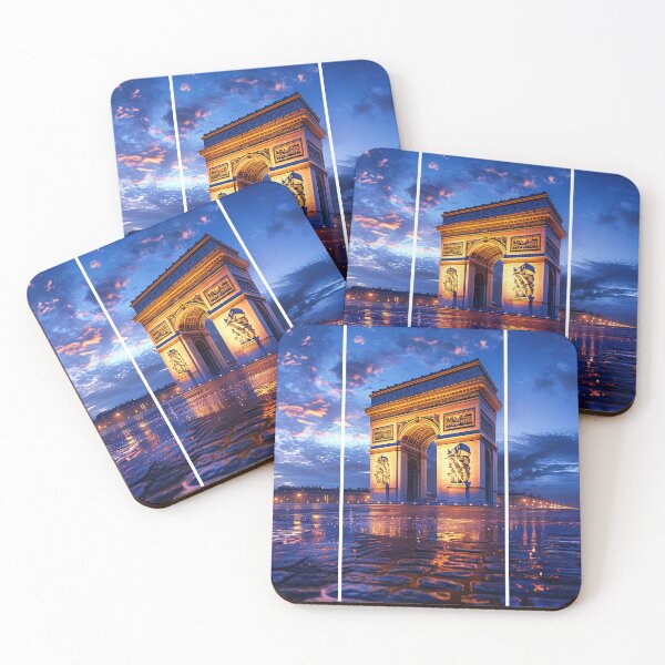 Item preview, Arc de Triomphe – Dusk Nightscape Triptych designed and sold by SkylineVistas Designs.