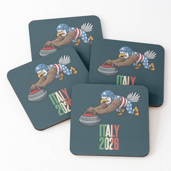 Item preview, Curling Eagle – Sweeping Toward Italy 2026 designed and sold by CARPIO Creations.