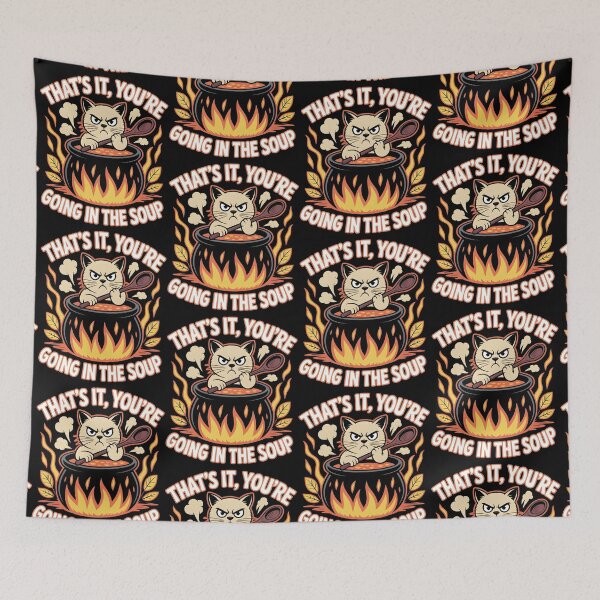 Item preview, That's It You're Going in The Soup Funny Cat Wizard Meme designed and sold by BLZART.