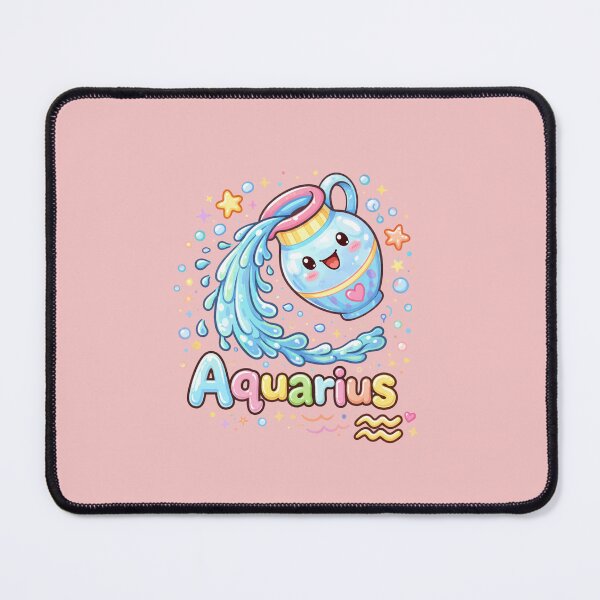 Item preview, Zodiac Sign - Aquarius Cute Pastel Design designed and sold by Doodle Deluxe Co..