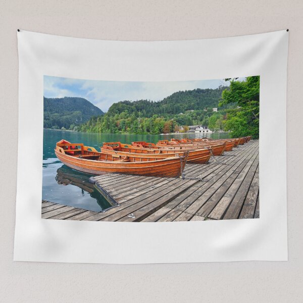 Item preview, Wooden boats, Lake Bled,summer season designed and sold by goceris.