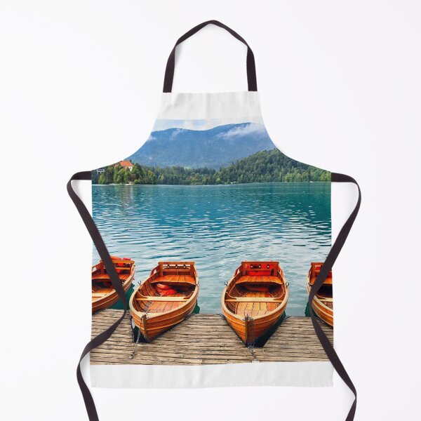 Item preview, Wooden boats and Pilgrimage Church of the Assumption of Maria,Lake Bled,summer season designed and sold by goceris.