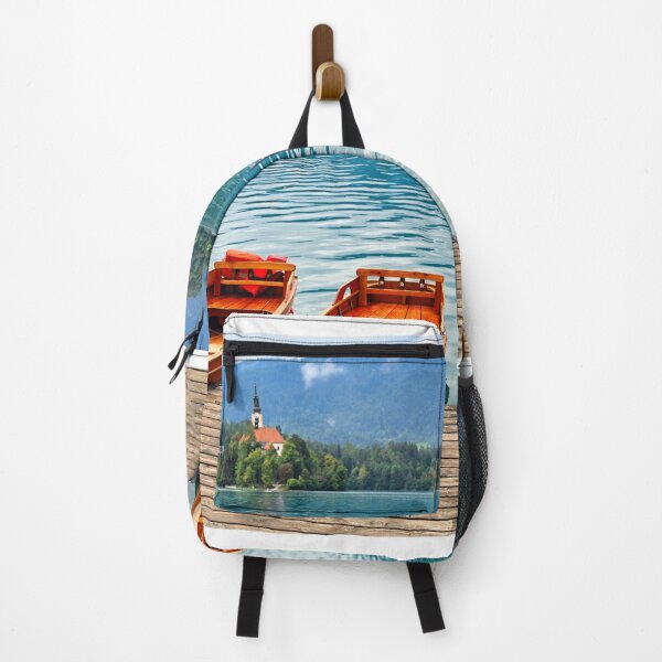 Item preview, Wooden boats and Pilgrimage Church of the Assumption of Maria,Lake Bled,summer season designed and sold by goceris.