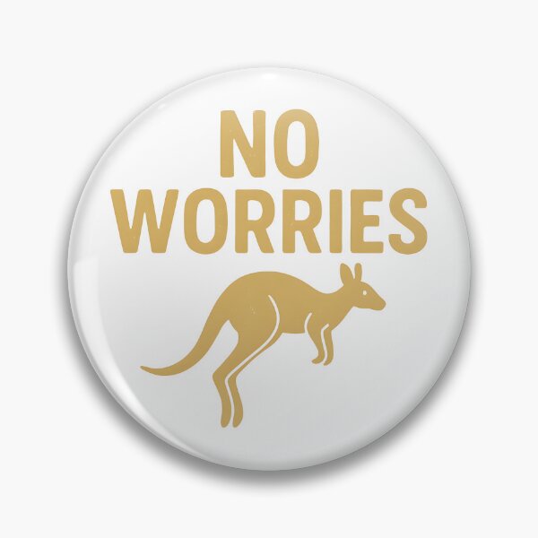 Item preview, No Worries – Australian Kangaroo Lifestyle Quote designed and sold by SVALANART.