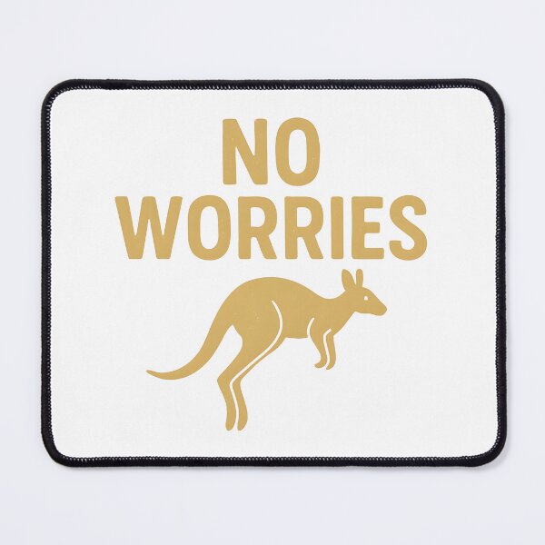 Item preview, No Worries – Australian Kangaroo Lifestyle Quote designed and sold by SVALANART.