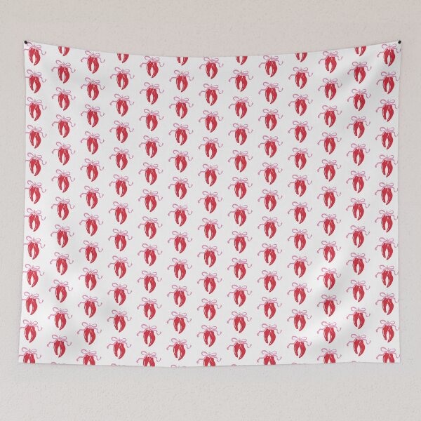 Item preview, Two red chilies tied with a bow designed and sold by ketrena.